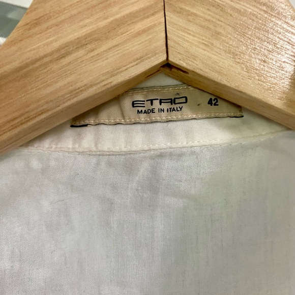 ETRO embroidered floral cotton button-down blouse - Picture 4 of 6